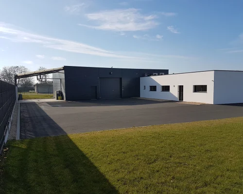 Réalisation d'une construction de bâtiment industriel à Treize-Septiers par Soulard Maçonnerie