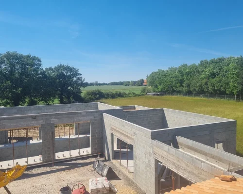 Réalisation d'une construction de maison individuelle à Treize-Septiers par Soulard Maçonnerie