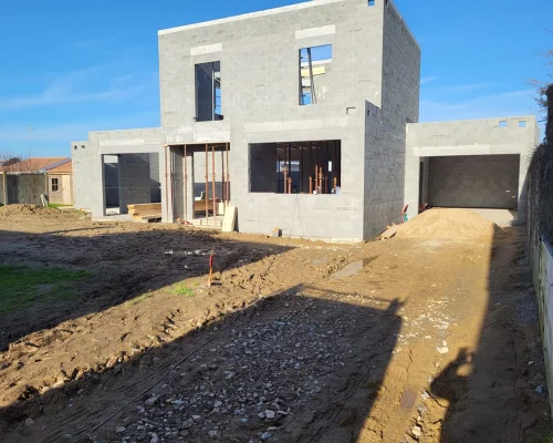 Réalisation d'une construction de maison individuelle à Treize-Septiers par Soulard Maçonnerie