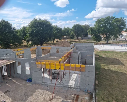 Réalisation d'une construction de maison individuelle à Treize-Septiers par Soulard Maçonnerie