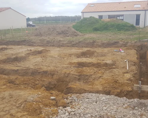 Réalisation d'un terrassement à Treize-Septiers par Soulard Maçonnerie