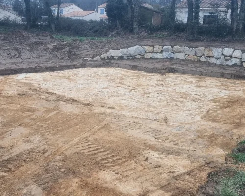 Réalisation d'un terrassement à Treize-Septiers par Soulard Maçonnerie